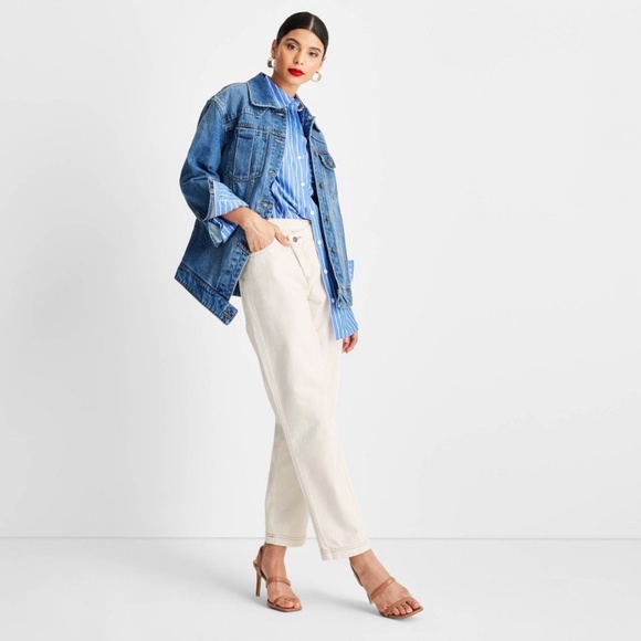 NWT- Future Collective -Kahlana Barfield Brown- High-Rise Straight Leg Jeans- - Picture 3 of 3